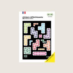 RAINETTE — Stickers rétro‑réfléchissants vinyle 13,7 × 17,2 cm, multicolore.