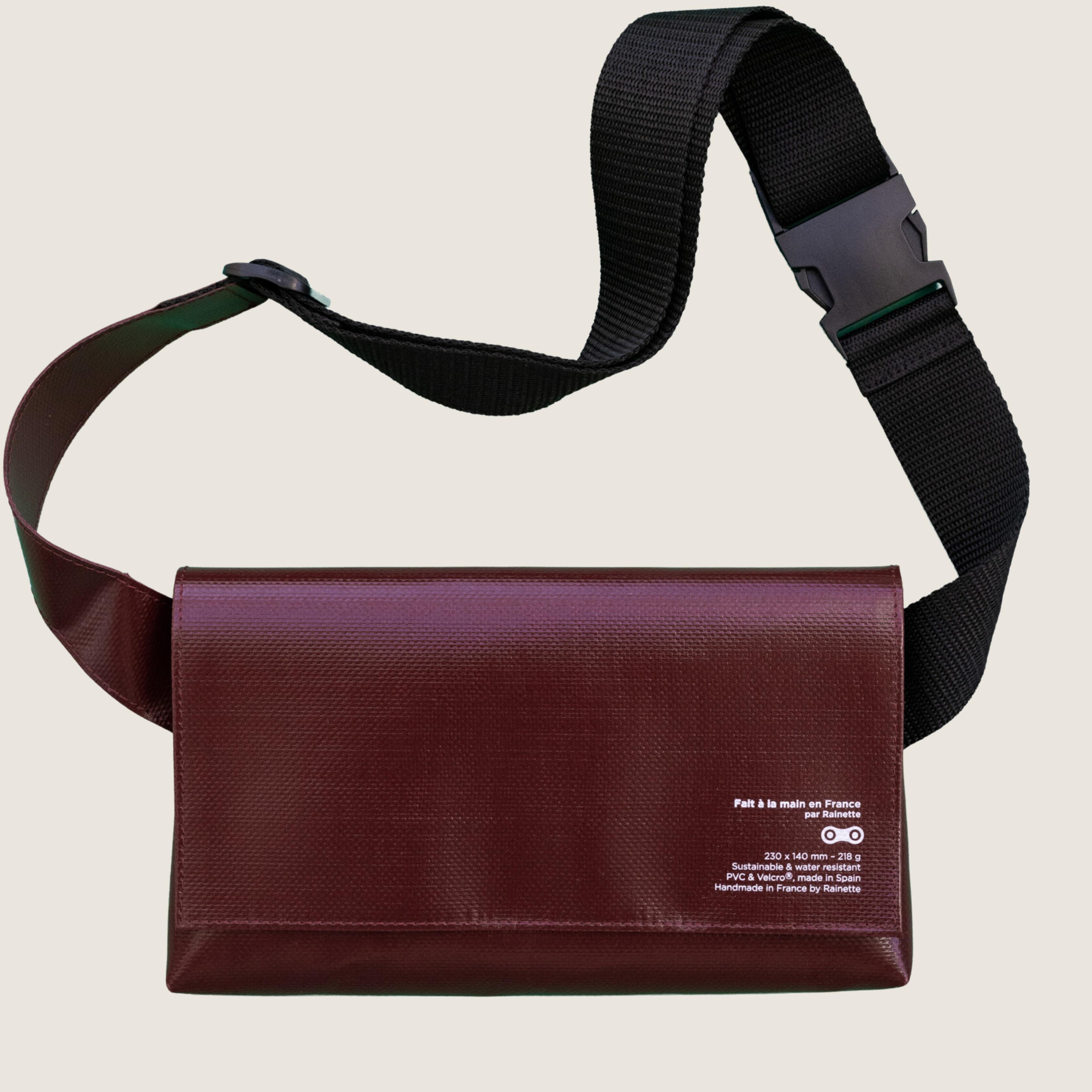 Rainette - Rainette Banane Bordeaux Étanche 8 Compartiments, Fabriquée En France. - Sac À Bandoulière - Rouge - Taille Unique - Decathlon