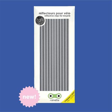 RAINETTE Réflecteurs pour rayons de vélo, argentés, lot de 12.