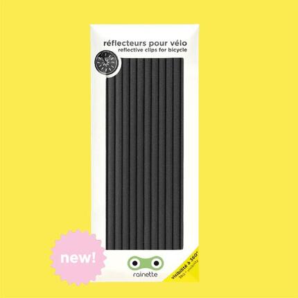 RAINETTE Réflecteurs pour rayons de vélo, argentés, lot de 12.