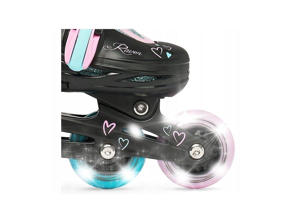 Raven Loret Patins ajustáveis Rodas luminosas 6/7