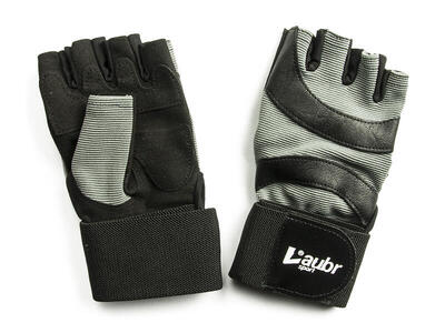 Fitness gloves gevoerde leren handschoenen, zwart