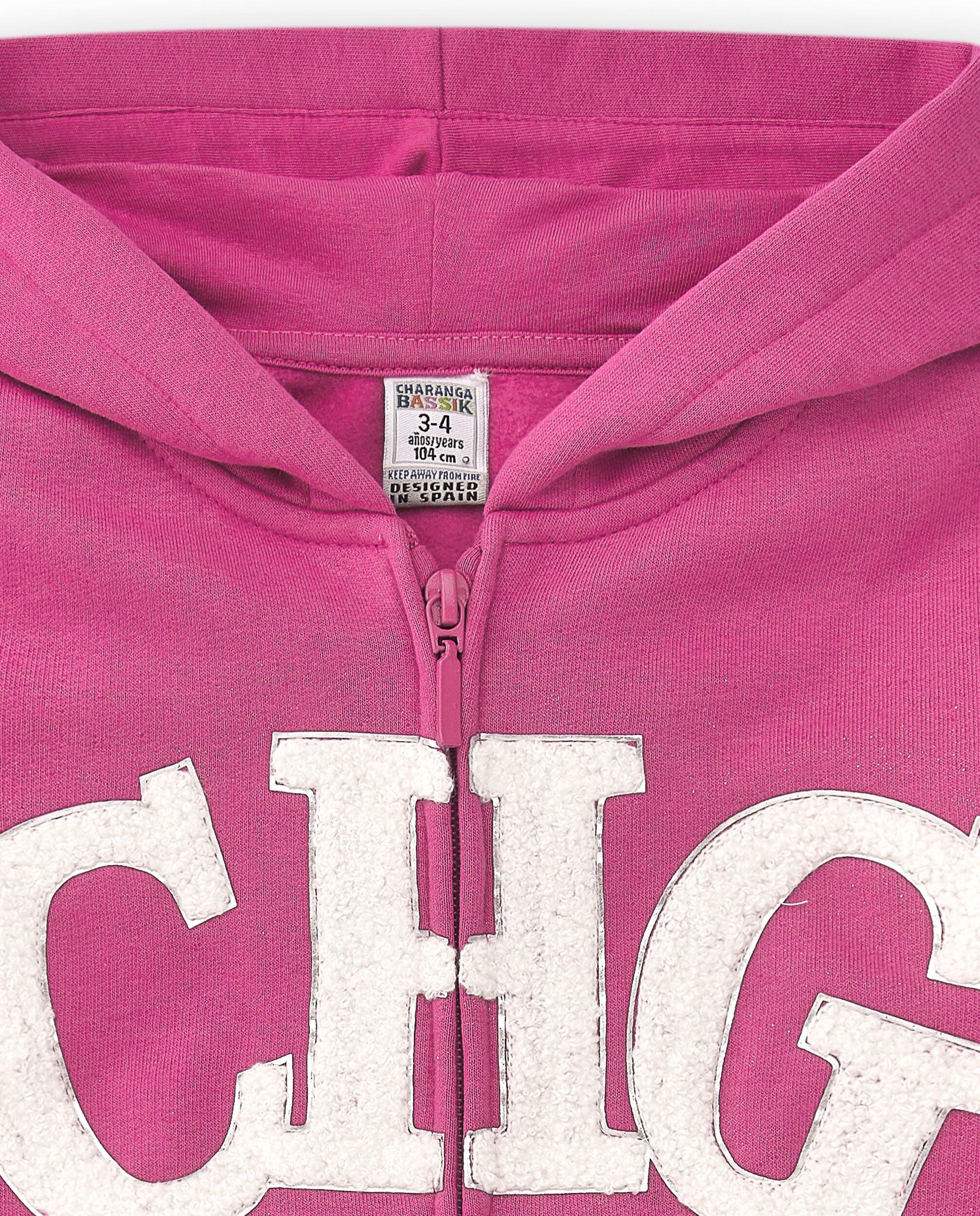 Moletom aberto fúcsia feminino CHG | Com 4/5