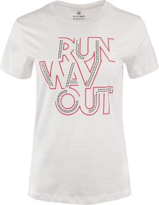 Glemo Damen T-Shirt aus Baumwolle, Weiß/Fluo Pink