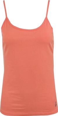 Glemo priscilla dames tanktop – katoen, v-hals, fluo perzik