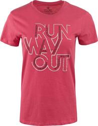 T-shirt femme Glemo encolure V, rose fluo, 100% coton