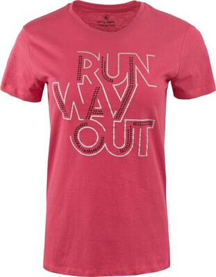 Glemo dames t-shirt v-hals, fluo roze, 100% katoen