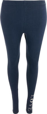 Damen-Leggings lang, 94% Baumwolle/6% Elastan, mittlerer Bund