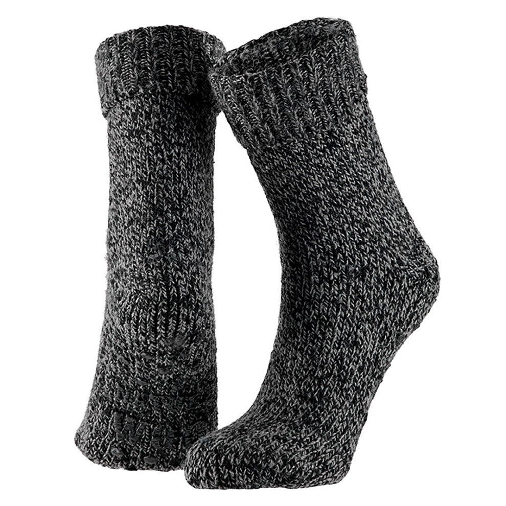 Apollo - Wollen Huissokken Unisex - 3-Pack Voordeel - Zwart - Maat 35/38 - 2/5