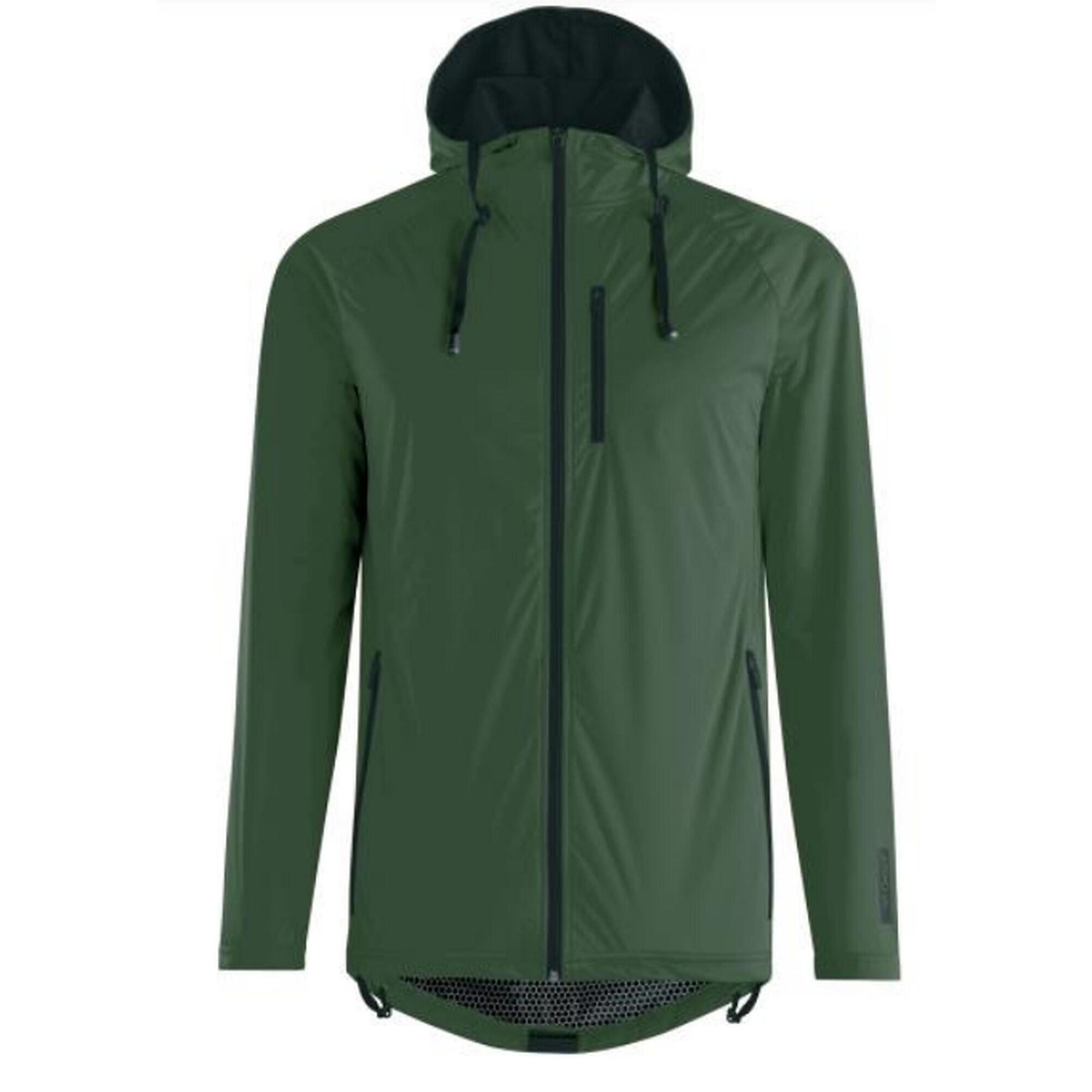 Gist - Veste À Capuche Pour Cycliste Microm 15, Verte - Coupe-pluie - Vert - 42 M/l - Decathlon
