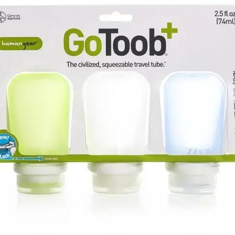Humangear GoToob+ 3-Pack Medium Clear/Green/Blue