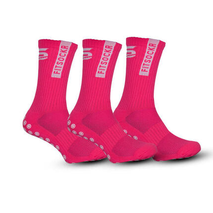 Combideal 3 paar Gripsokken Stripe - Wit