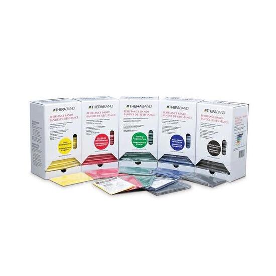 Bandes élastiques de musculation THERABAND® avec distributeurs pack de 30 Bandes