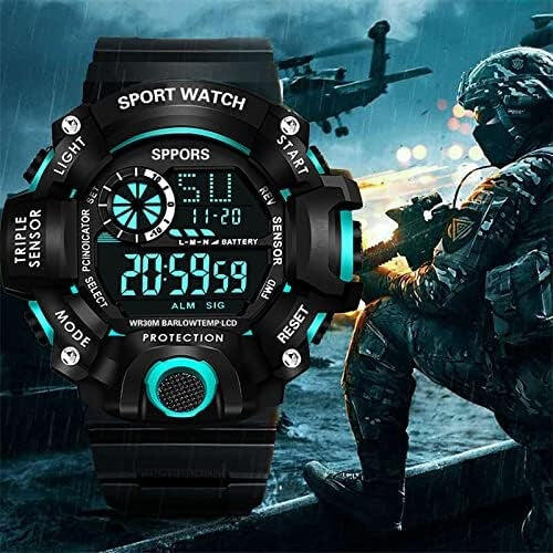 Reloj Pulsera Omadiol HY-809 ,deportivo digital , multifuncional verde 5/6