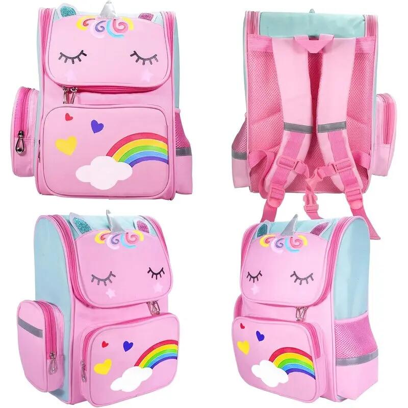 Mochila de unicornio , mochilas escolares para niñas, niños, infantil,azul 5/6