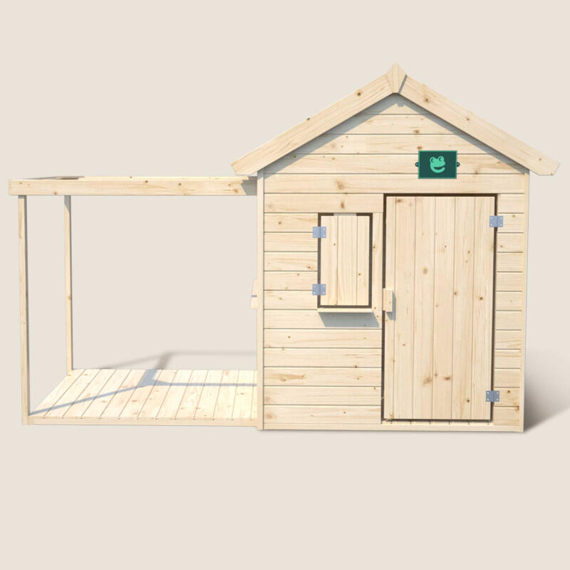 Cabane bois enfant avec pergola et comptoir EPICERIE 3/5