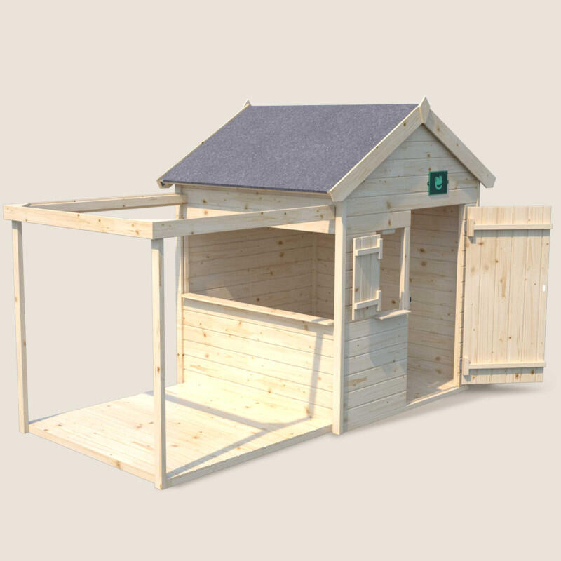 Cabane bois enfant avec pergola et comptoir EPICERIE 5/5