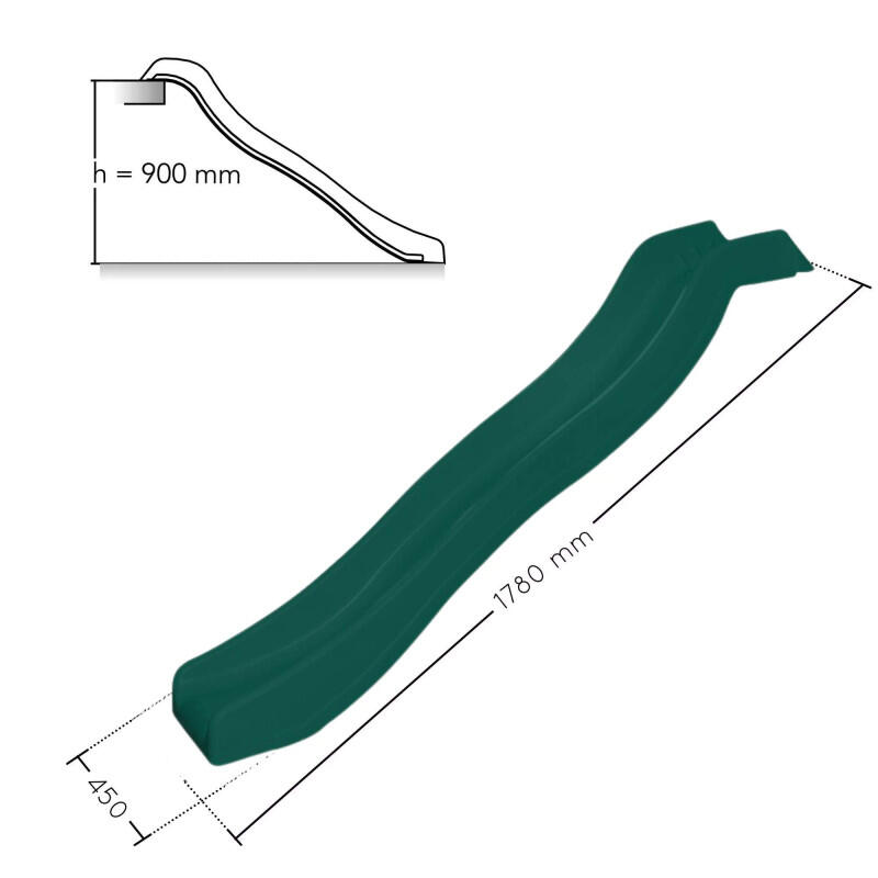 Glissière toboggan double vague pour portiques à plateformes H90 cm 4/5