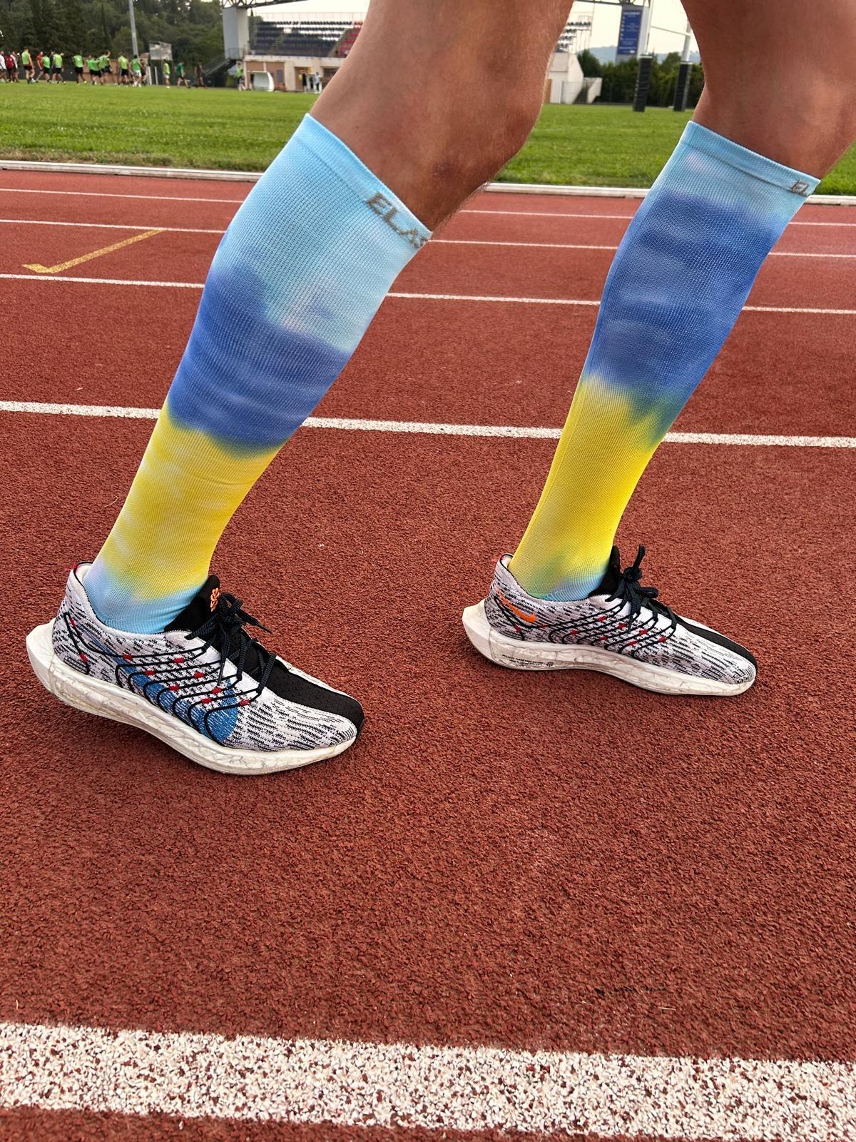 Chaussettes de compression hautes - Running, course, vélo et sports - Tie & dye 2/7