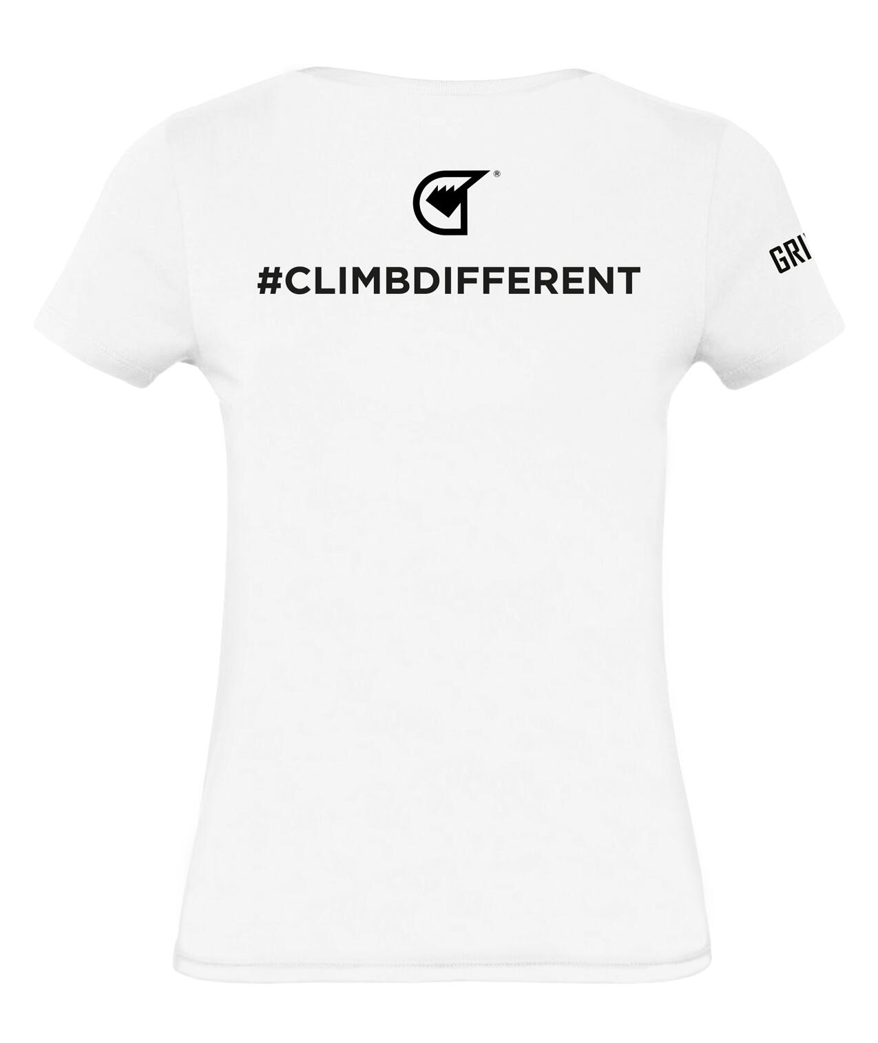 T-shirt Grivel White #CLIMBDIFFERENT Donna 2/2