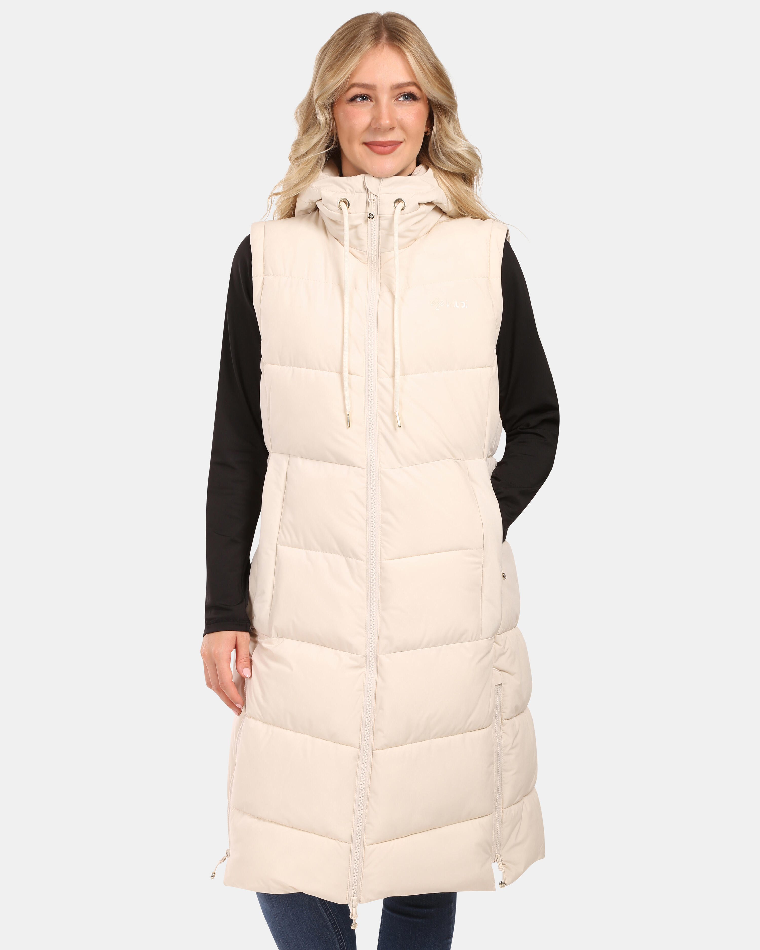 Manteau isolant femme Kilpi Sali-W beige 6/7