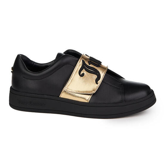 Juicy Couture Cynthia Low Top Damen Sneaker – Echtleder, Schwarz