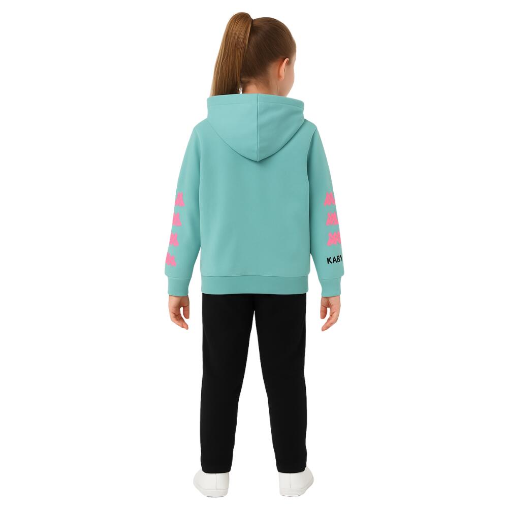 KAPPA 322B2PW Green River – Fato de treino para menina com capuz e forro polar 1 3/5