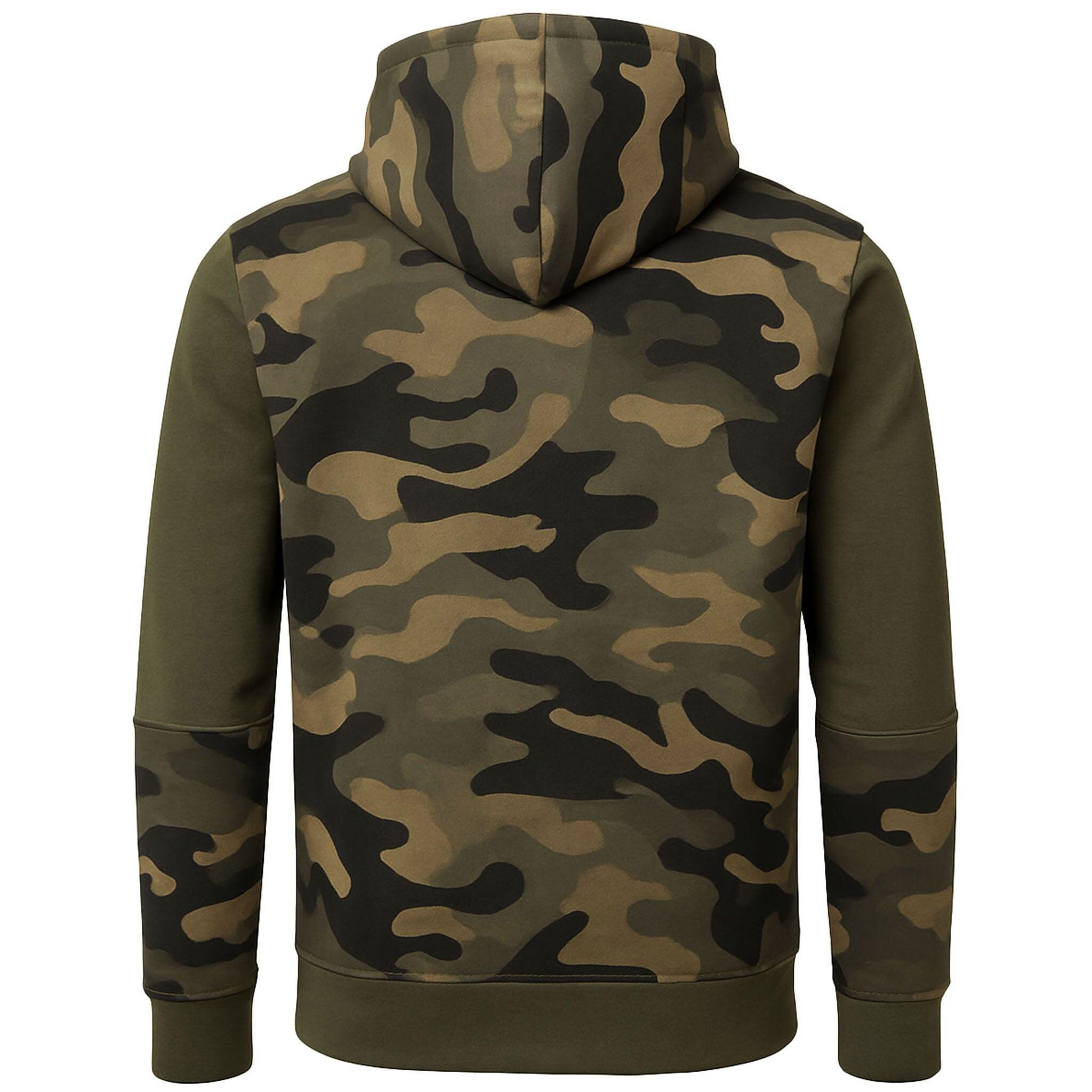 Crosshatch Logo Mens Camo Khaki Hoodie | Decathlon