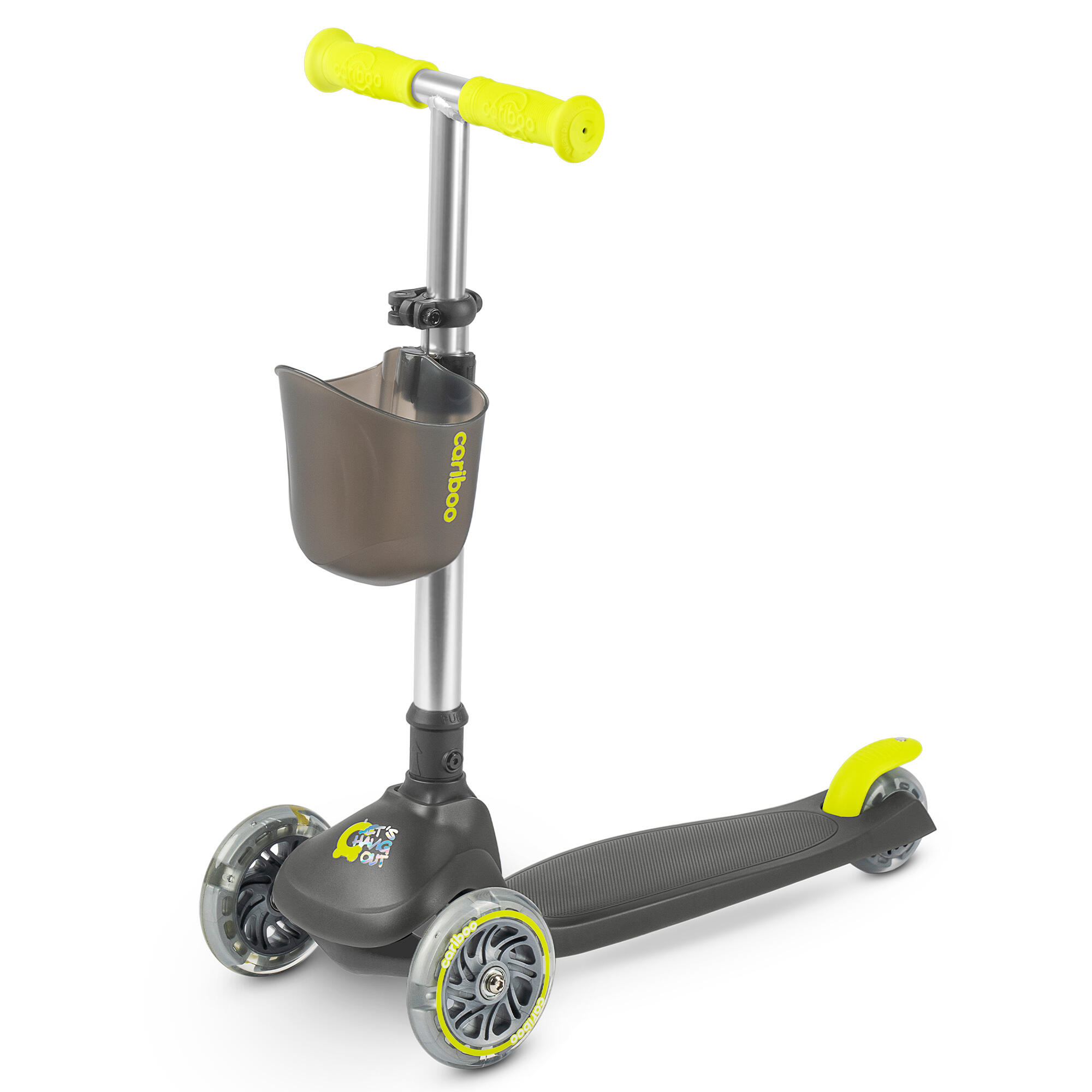 Patinete plegable de 3 ruedas con LED que brilla en la oscuridad Cariboo Ghost 4/8