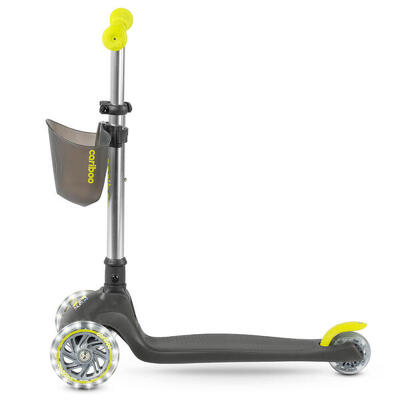 Monopattino a tre ruote pieghevole con ruote LED fosforescenti Cariboo Ghost