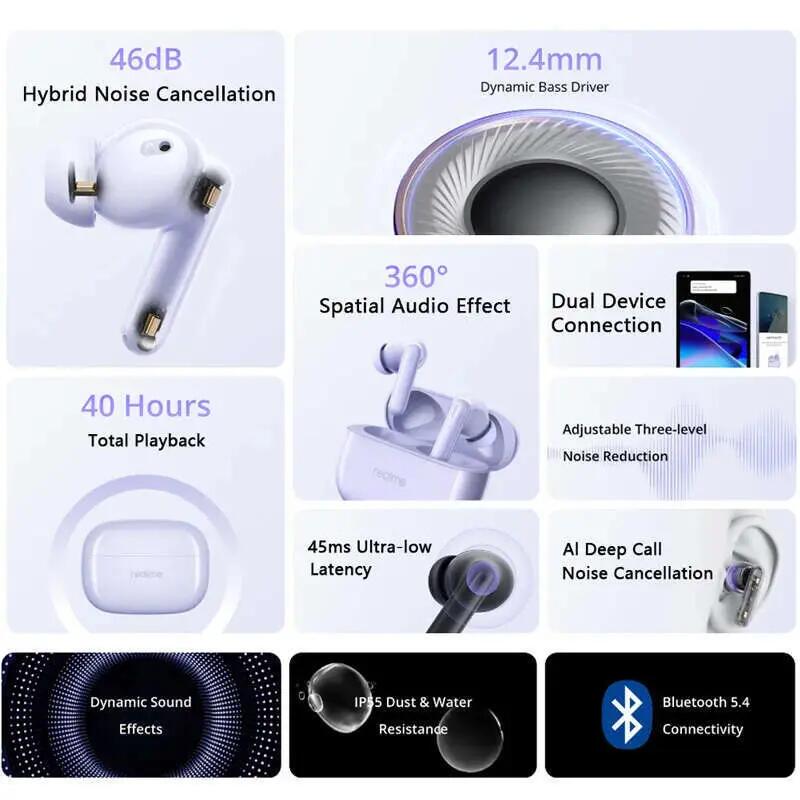 Auriculares - Treino - Unissexo - Buds T310 - Preto 4/6