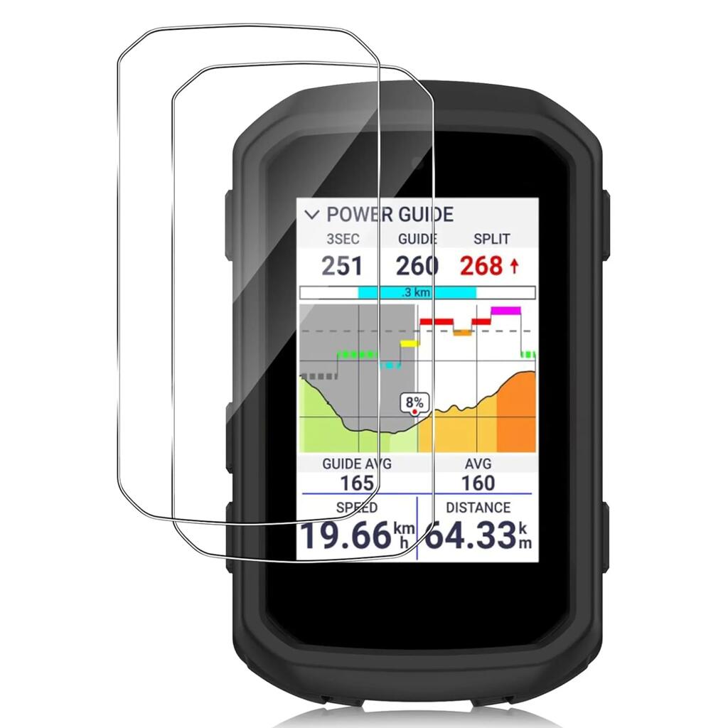 2-pack tempered glass screen protector – Garmin Edge 850 / 550