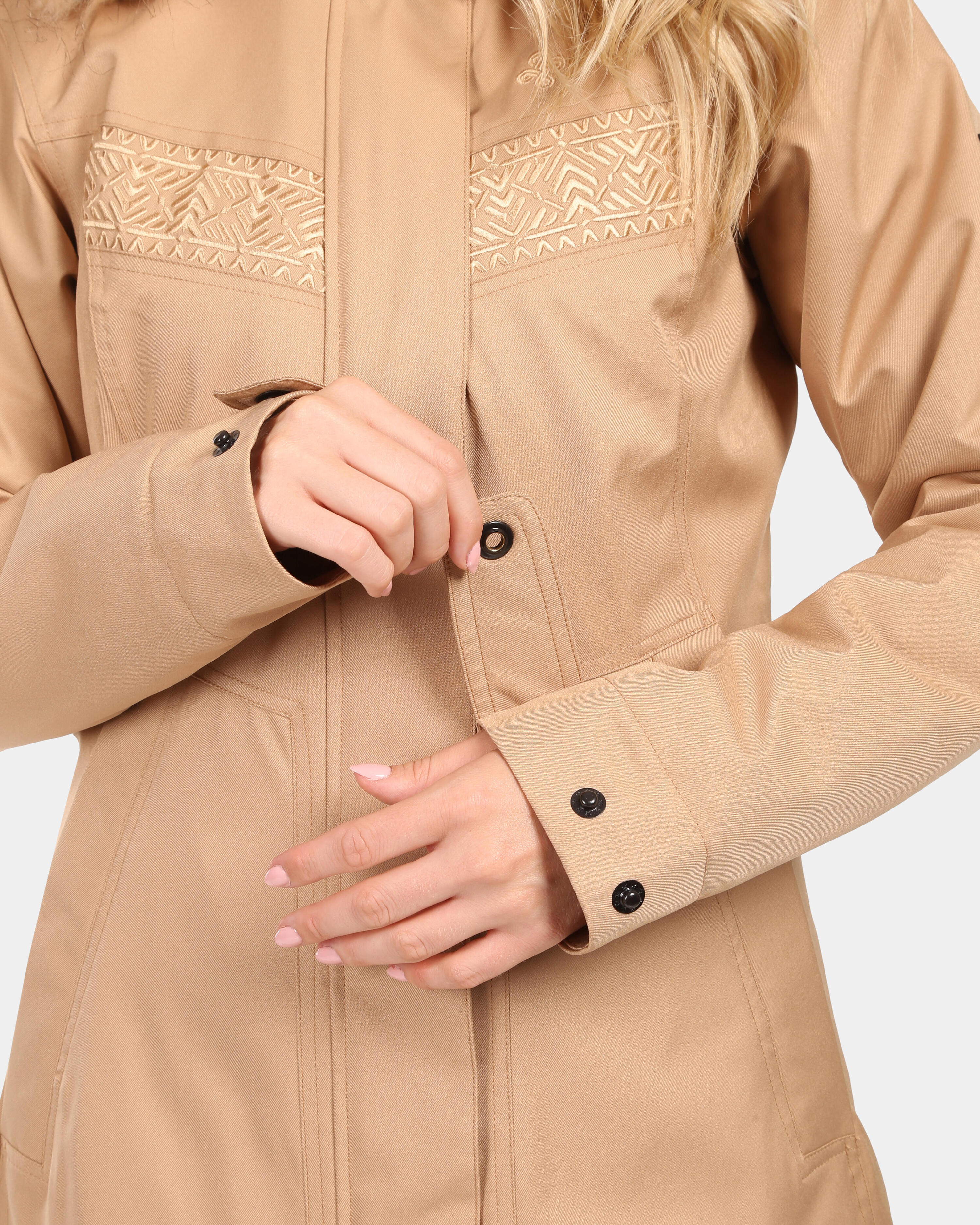 Manteau matelassé imperméable Kilpi Peru-W femme Beige 3/7