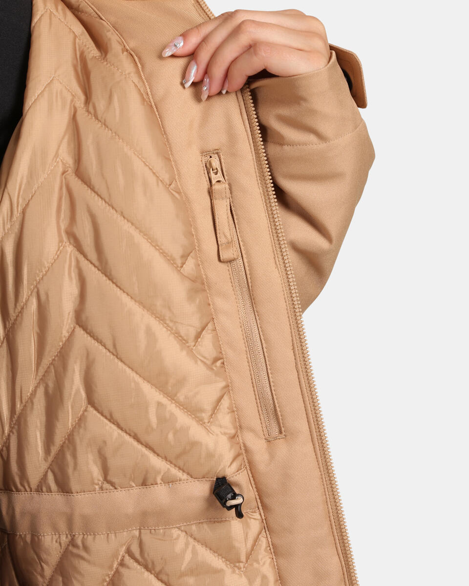 Manteau matelassé imperméable Kilpi Peru-W femme Beige 7/7