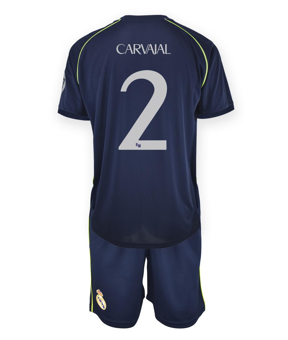 Camiseta Niño Carvajal Real Madrid Segunda Equipación Réplica Oficial 25/26 3/7