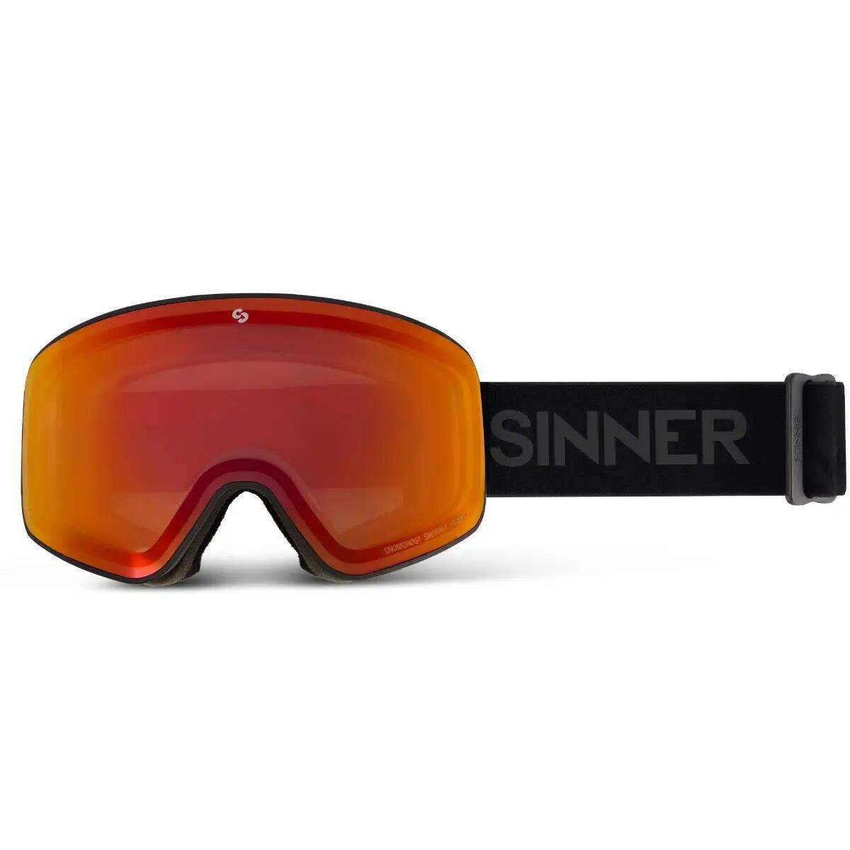 Sinner Snowghost Masque de ski - Noir mat - SINTRAST LENS 2/3