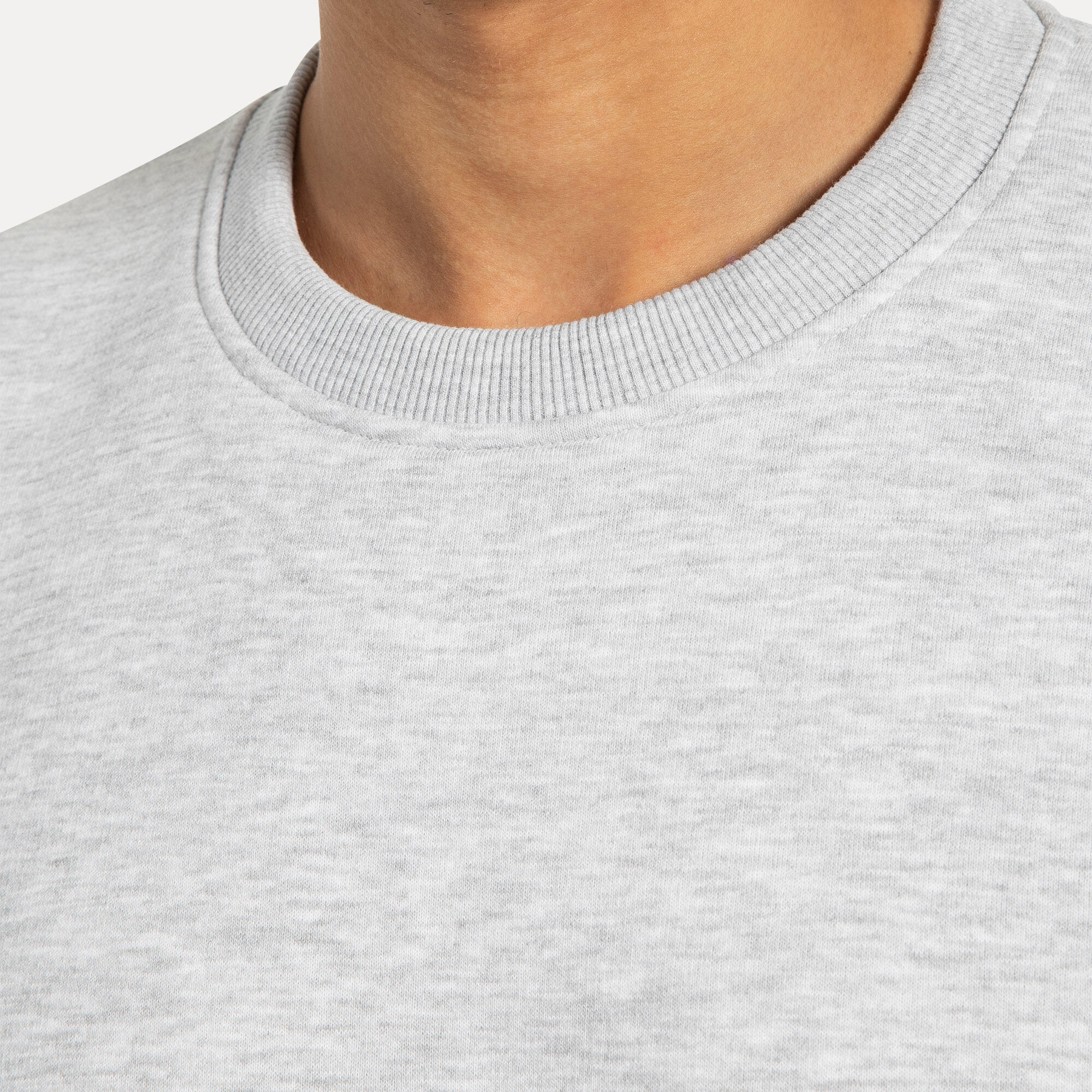 Unisex Sweatshirt Riven Grau Melange 3/5