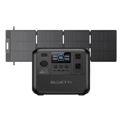 BLUETTI AC70 768Wh con Pannello 200W Ideale per Lavoro e Streaming Outdoor