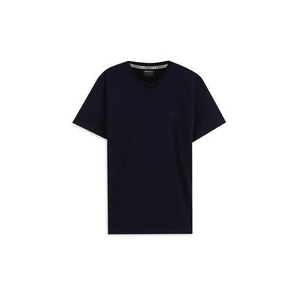 T-shirt coupe classique avec col rond et logo ton sur ton