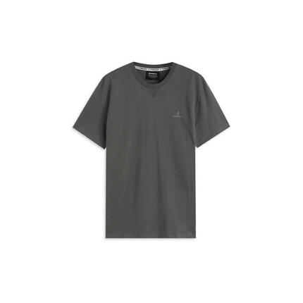 T-shirt coupe classique avec col rond et logo ton sur ton