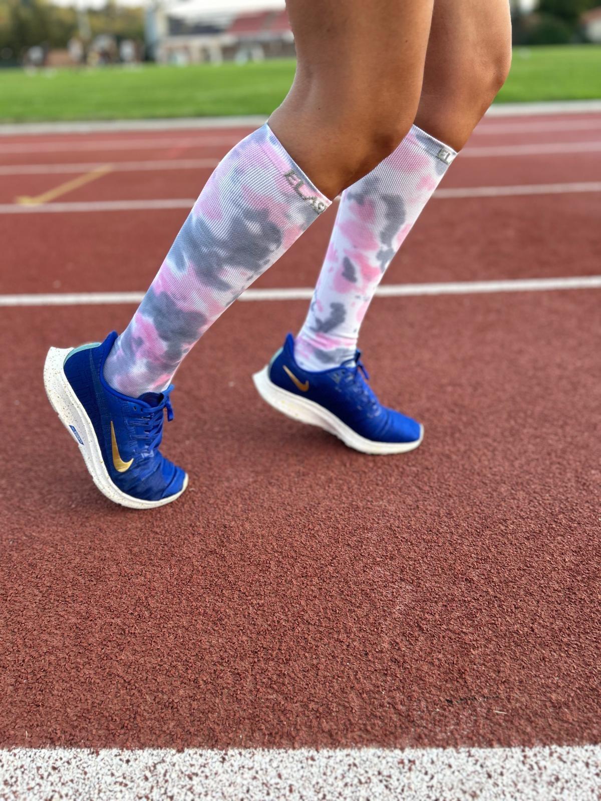 Calze a compressione alta da donna per running, corsa, ciclismo e sport 2/5