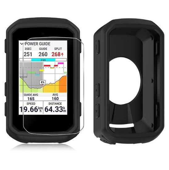 Pack protección – funda silicona + vidrio 9H – Garmin Edge 850 / 550