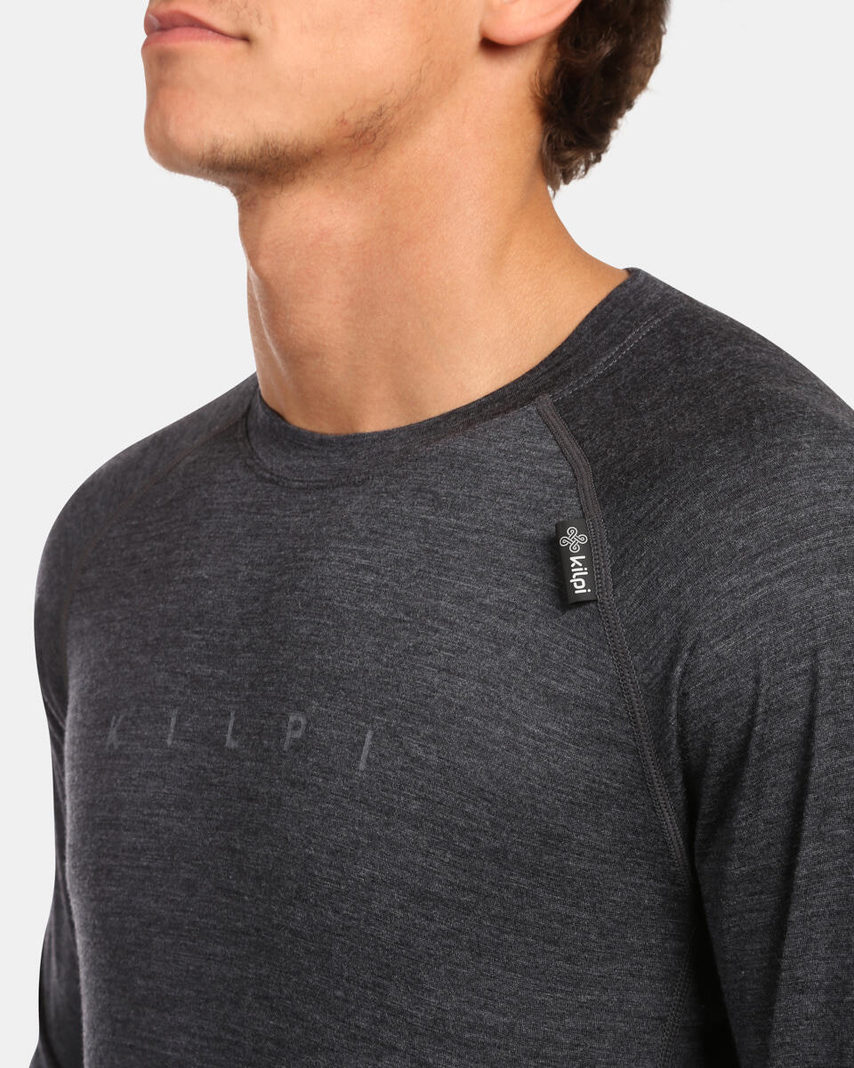 Haut thermique à manches longues en laine mérinos pour homme Kilpi MAVORA TOP-M 3/3