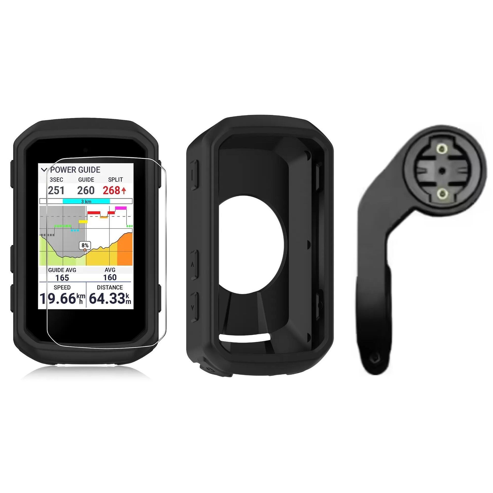 Bikeflow - Pack Complet 3-en-1 – Étui Silicone + Verre Trempé + Support – Garmin Edge 850 / - Compteur Gps Vélo - No Size - Decathlon