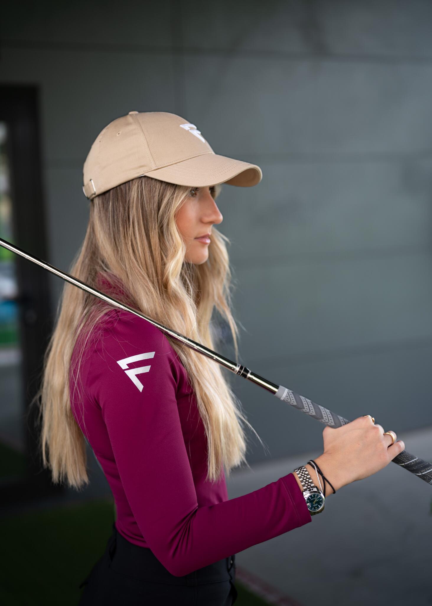 languagepl Czapka golfowa Merino – Regulowana, oddychająca, lekka, ochrona UV 2/3