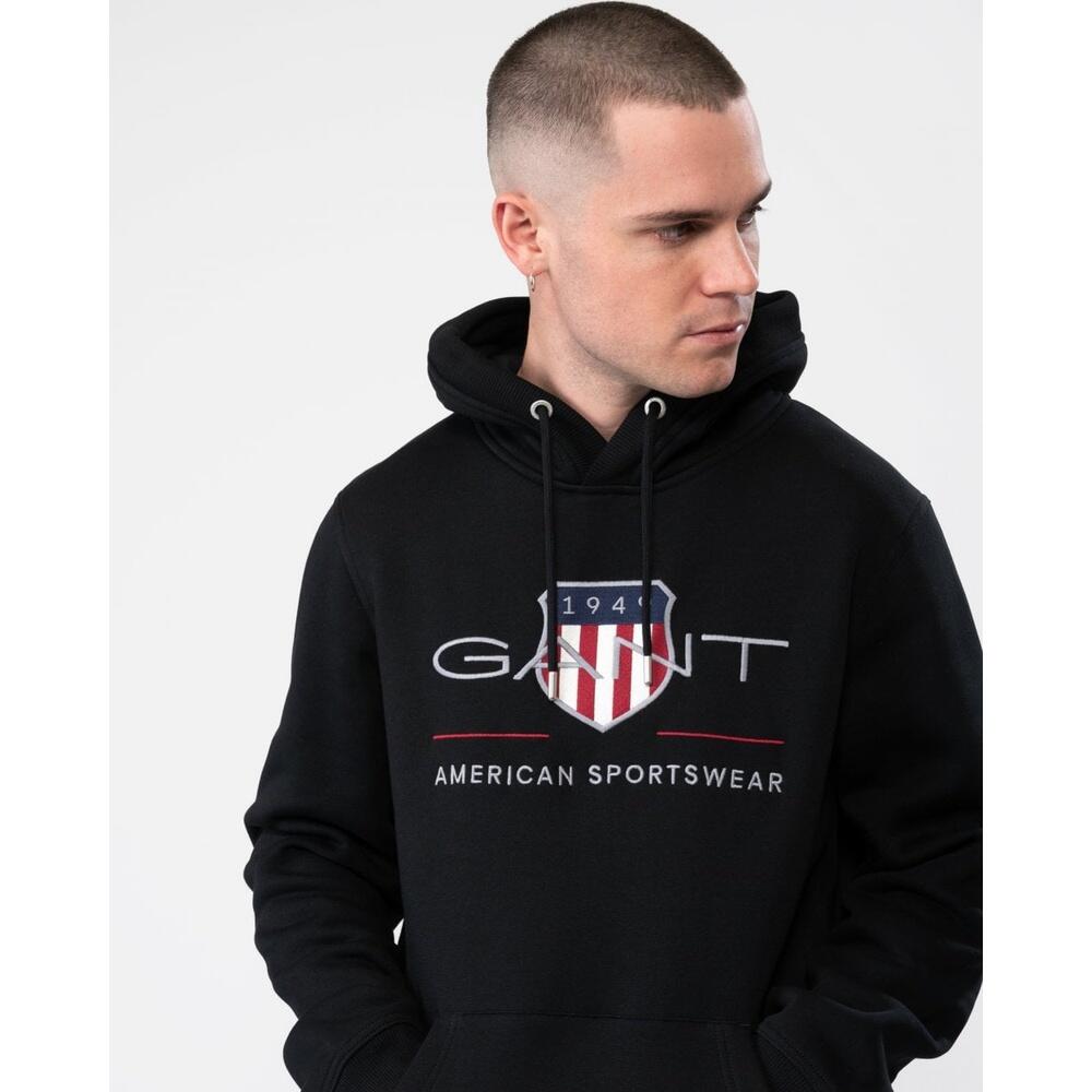 Mens Leisure Archive Shield Hoodie 3/4