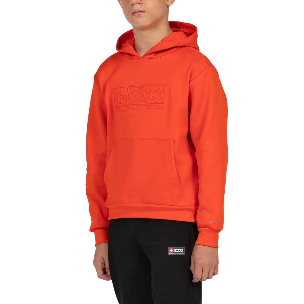 +8000 INDIRA Laranja – Camisola com capuz para criança Trekking, interior felpud 3/4