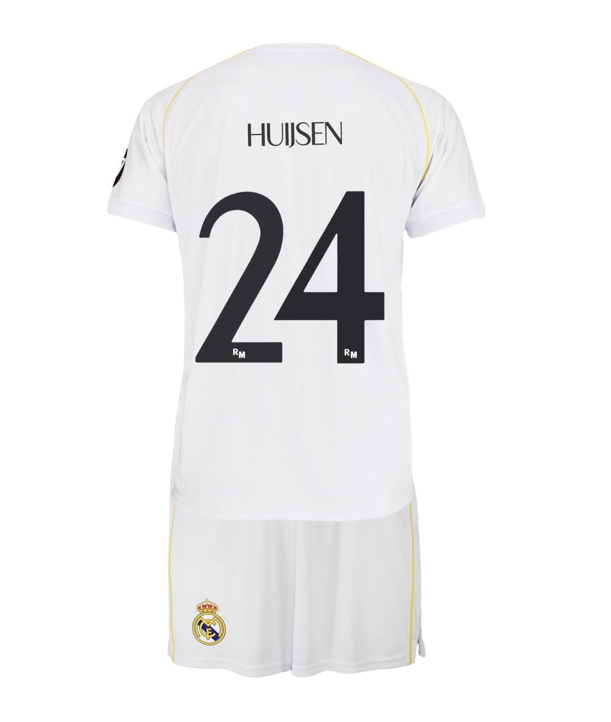 Camiseta Niño Huijsen Real Madrid Primera Equipación Réplica Oficial 25/26 3/7