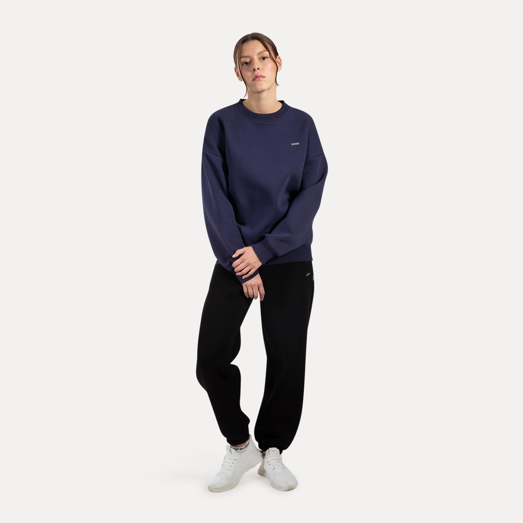 Unisex Sweatshirt Riven Marineblau 2/5