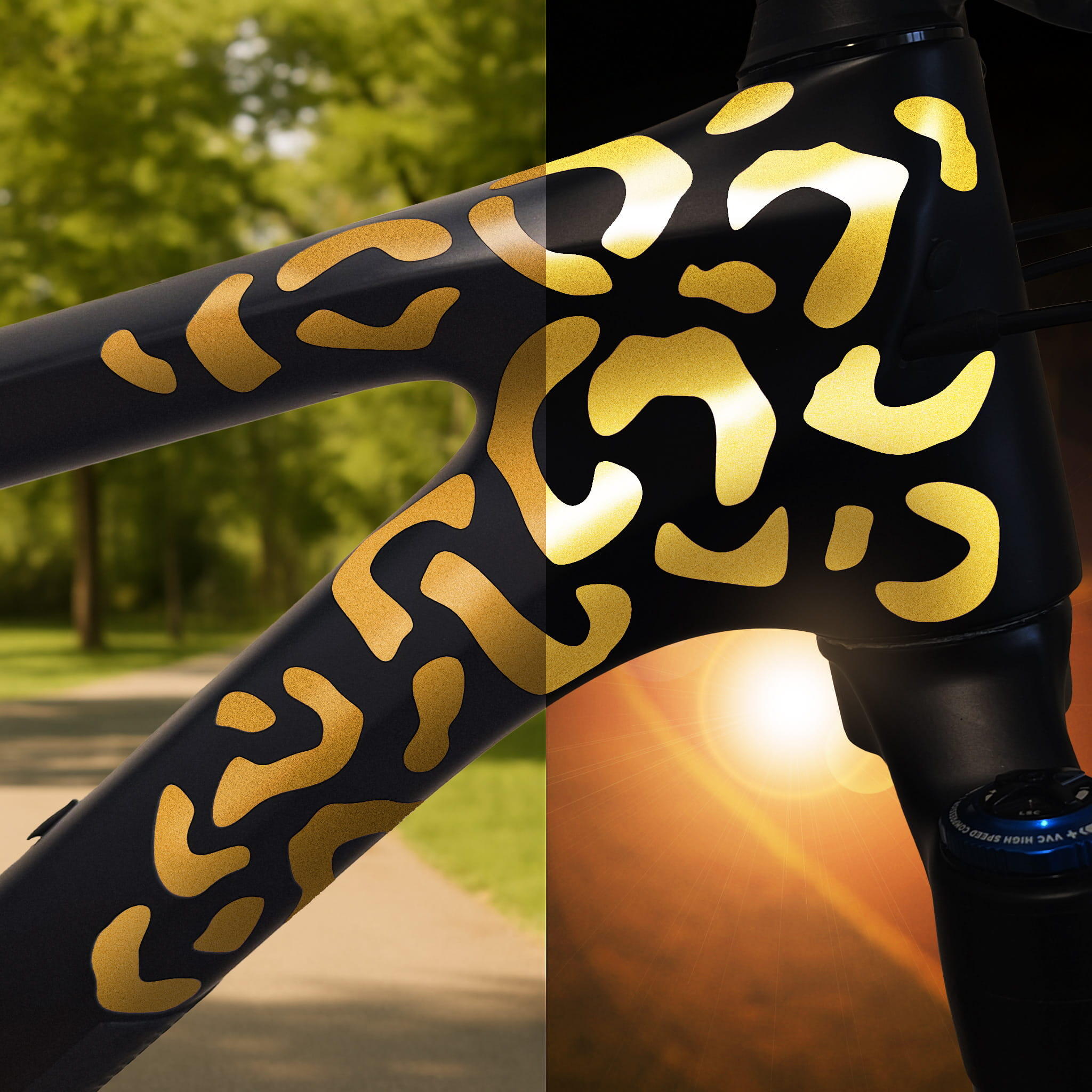 reflektierende Aufkleber Sticker Fahrrad Helm Reflektor Folie MTB für Sicherheit 3/3